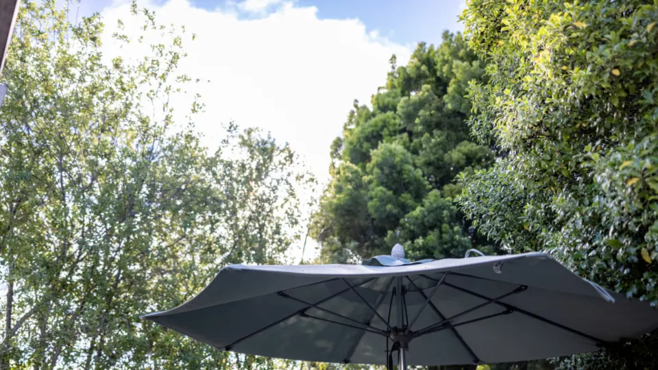 Regenschirm als Sinnbild für Absicherung